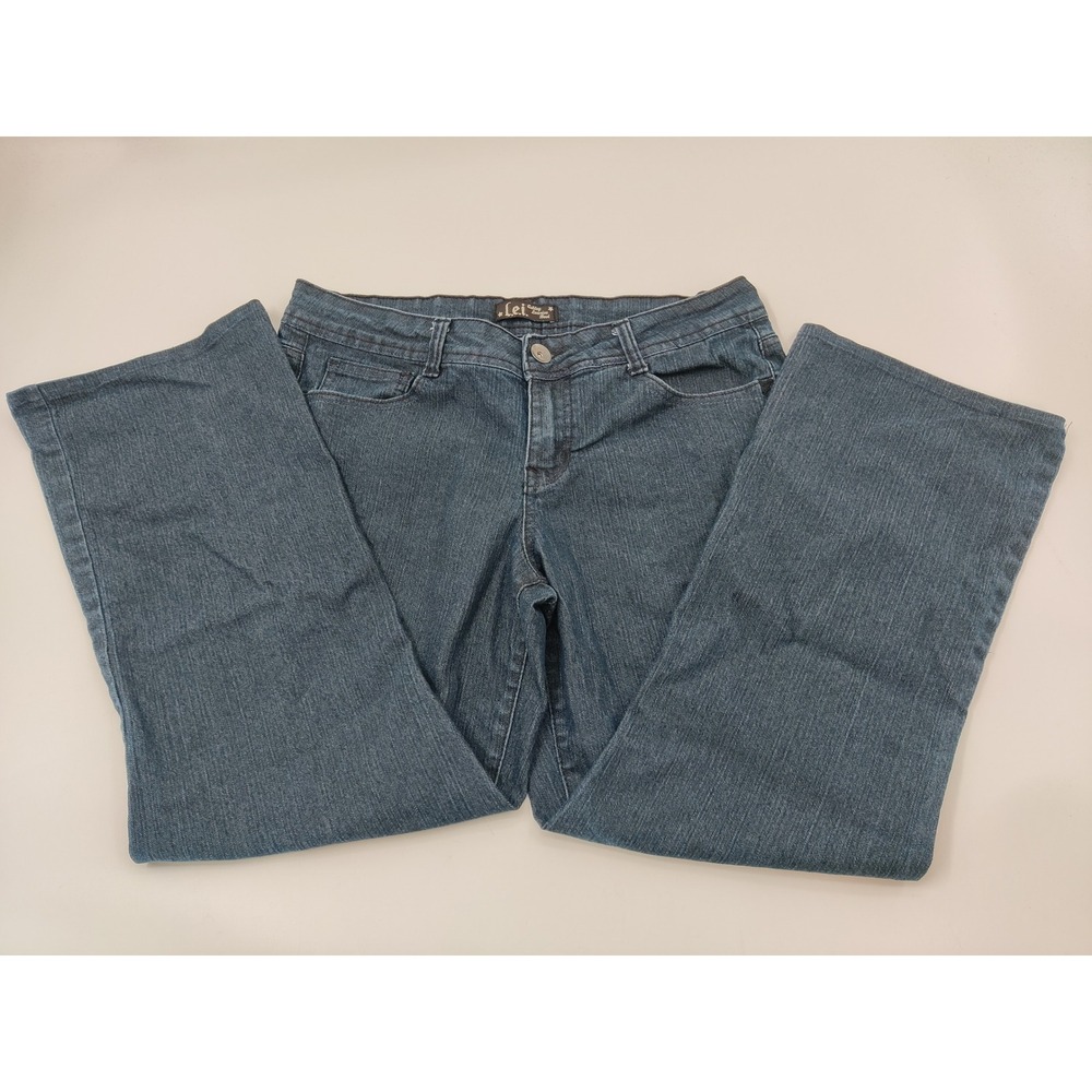 L.e.i. Ashley Lowrise Bootcut Jeans Junior Size 15 Denim Blue‎ Classic Style